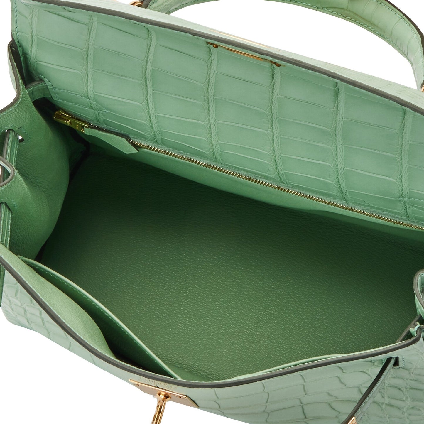 Bolso Hermès Kelly 28 Vert d’Eau Alligator – Edición limitada 16