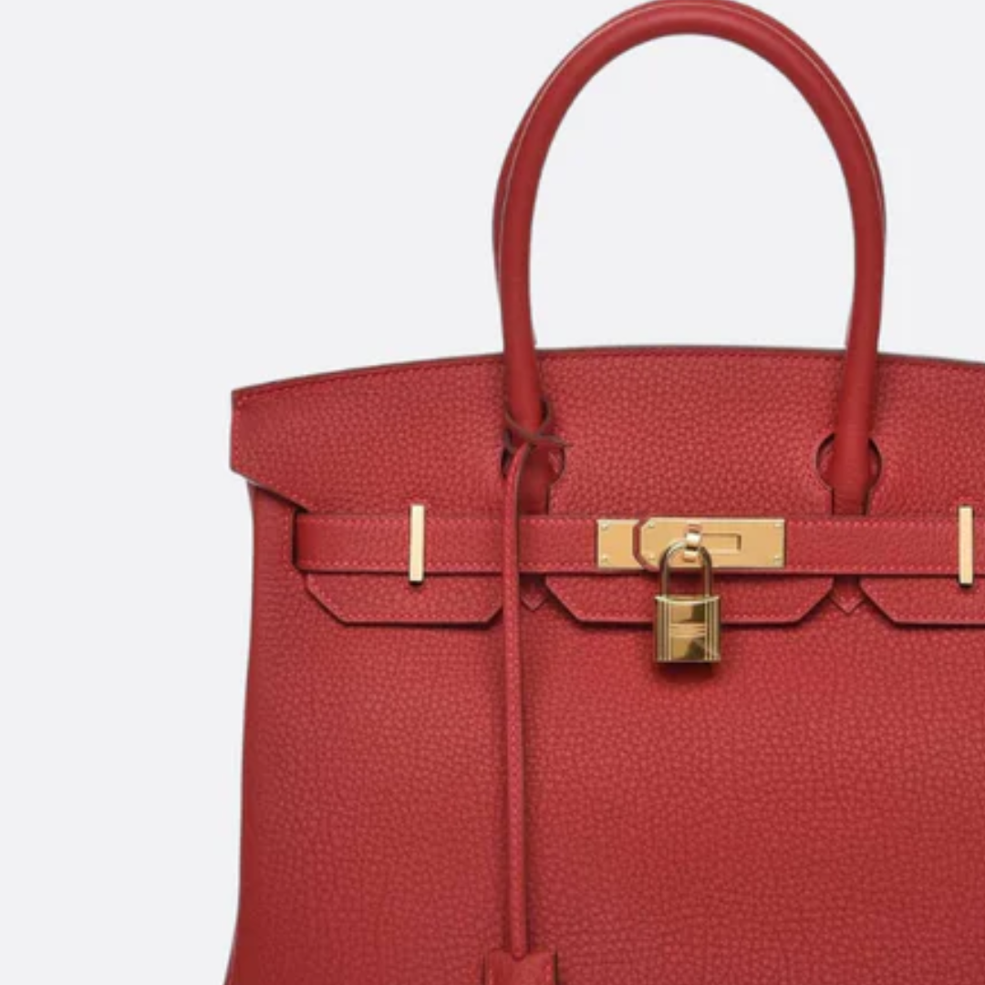 Bolso Hermès Birkin 30 con herrajes dorados en rojo 06
