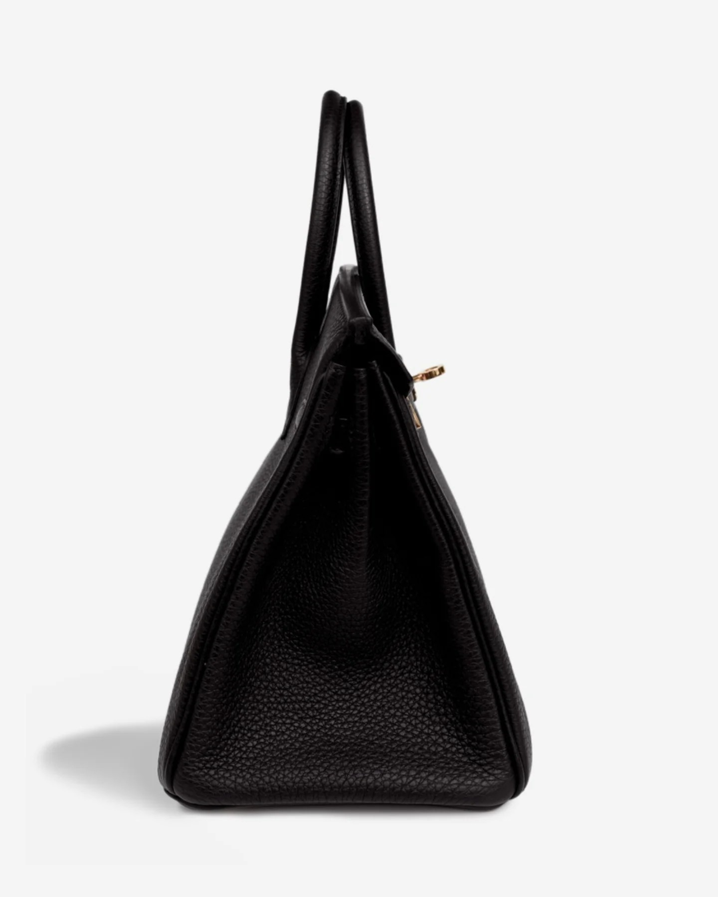 Bolso Hermès Birkin 25 con herrajes dorados en negro 04