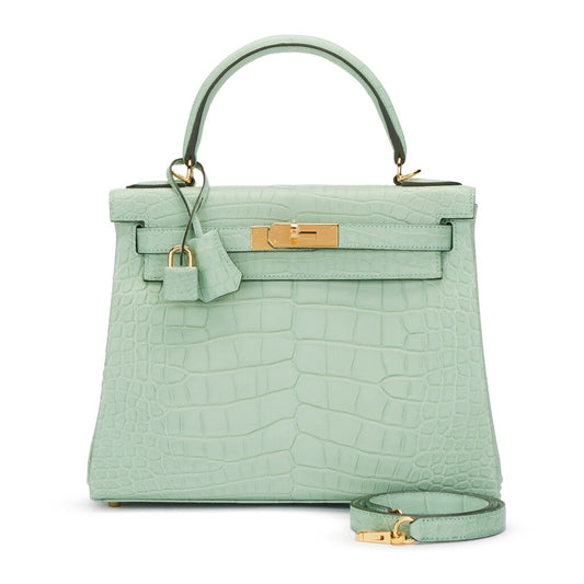 Bolso Hermès Kelly 28 Vert d’Eau Alligator – Edición limitada 16
