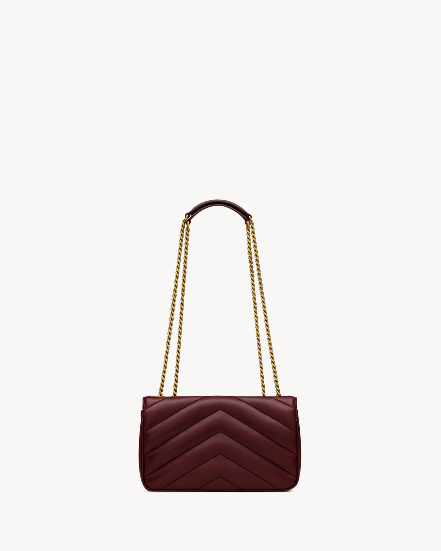 Bolso LOULOU Small Matelassé de cuero de cordero en burdeos – Saint Laurent 22